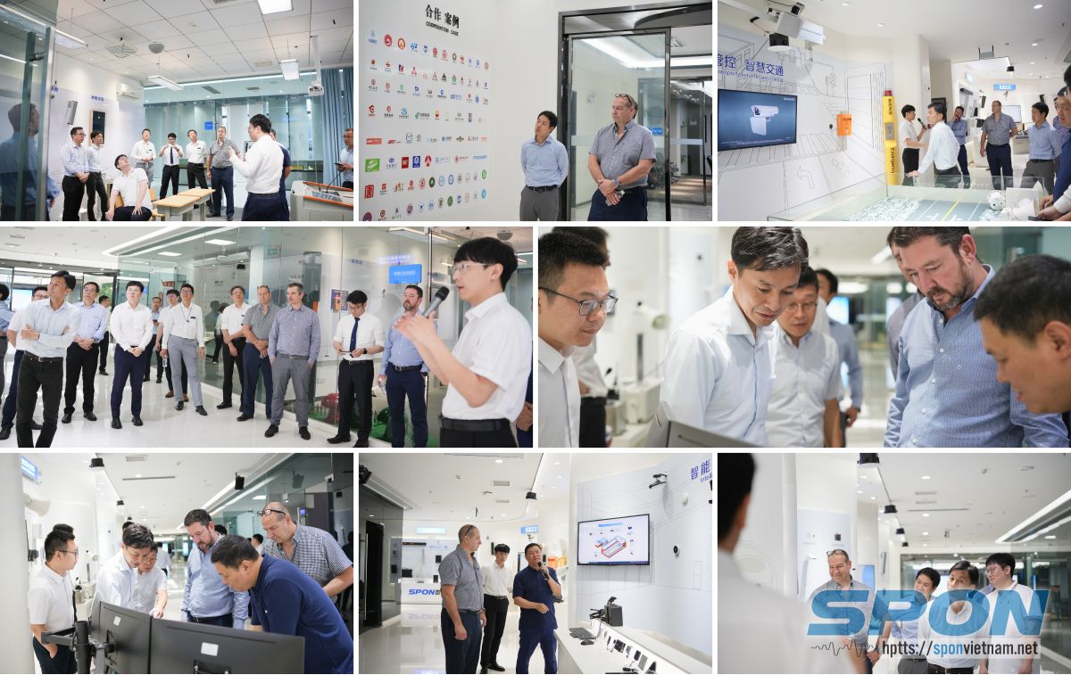 TOA đã tham quan phòng trưng bày, dây chuyền sản xuất và trung tâm R&D của SPON.