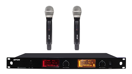 Bộ 2 Micro không dây UHF cầm tay SPON LCS-23300
