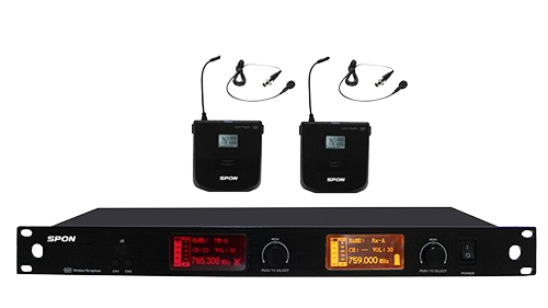 Bộ 2 Micro không dây UHF cài cổ áo SPON LCS-2330B