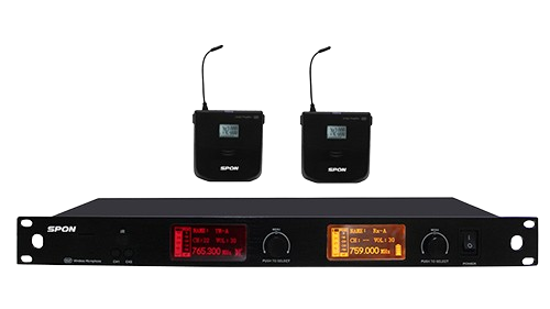 Bộ 2 Micro không dây UHF choàng đầu SPON LCS-2330T
