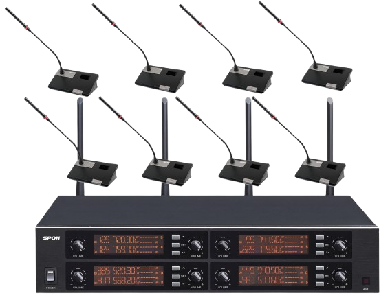 Bộ 8 Micro không dây UHF để bàn SPON LCS-2338Z-8